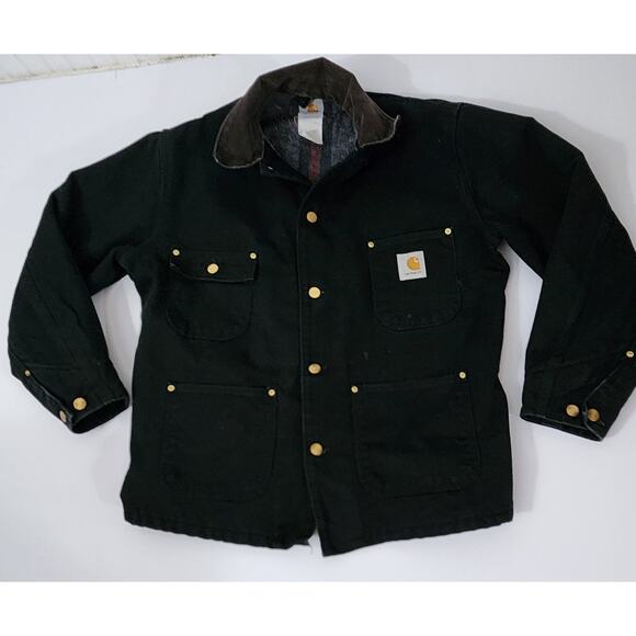Vintage Carhartt Jacket Mens Large Blanket Lined Chore Coat Workwear USA 90s - Picture 2 of 14